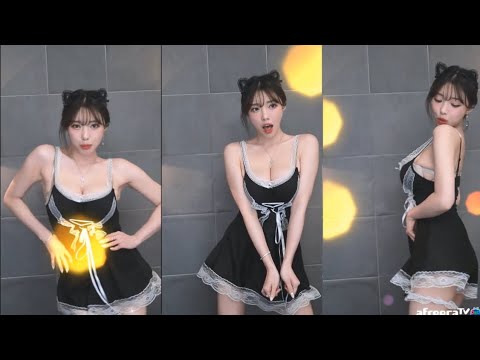 Korean BJ [G] 지삐  Sexy Dance in Maid Dress,white and big breasts are so attractive